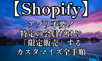 Shopifyで会員限定商品を販売する方法｜閲覧制限と購入制限の違い