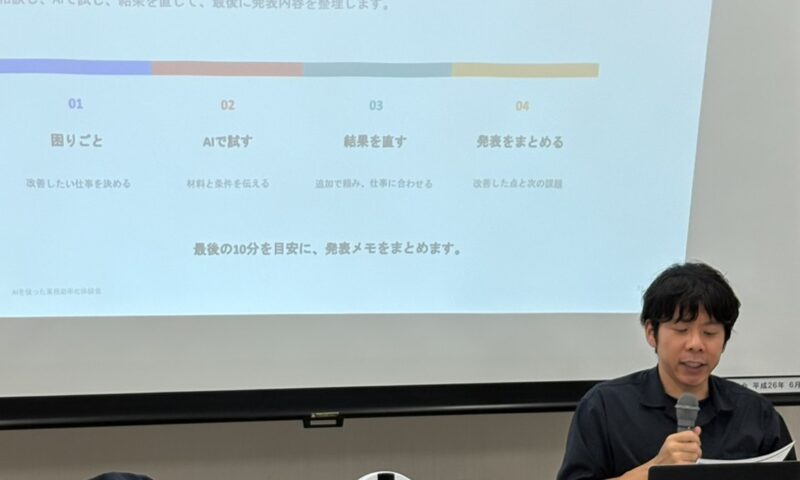 清水商工会青年部向けにAI業務効率化体験会を開催しました。