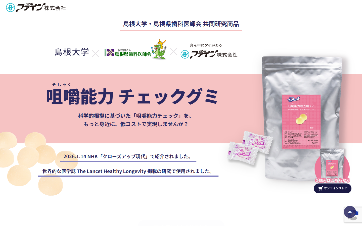 F社 LP制作のWebサイト画面
